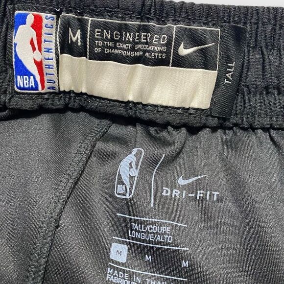 Nike NBA Brooklyn Nets Therma Flex Black Shorts Mens Size M-Tall AV1043-010 New - Picture 8 of 9